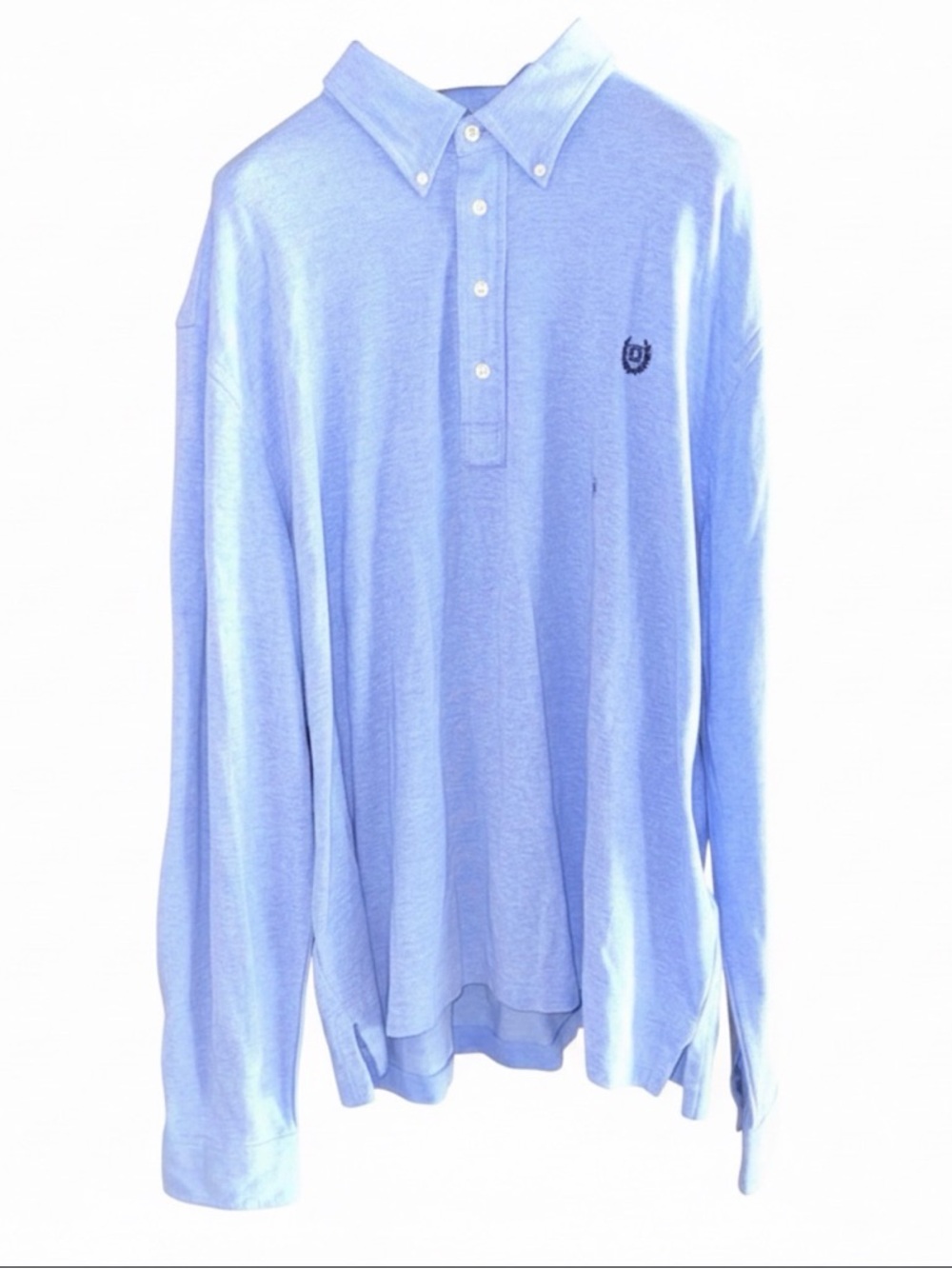 NWT Chaps long sleeve mens button down polo XXL in a beautiful blue color.